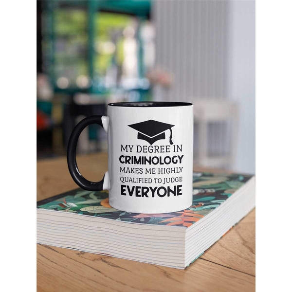 Criminology Mug, Criminology Graduate Gift, New Criminologist, My Degree in Criminology Makes Me Highly Qualified to Jud.jpg