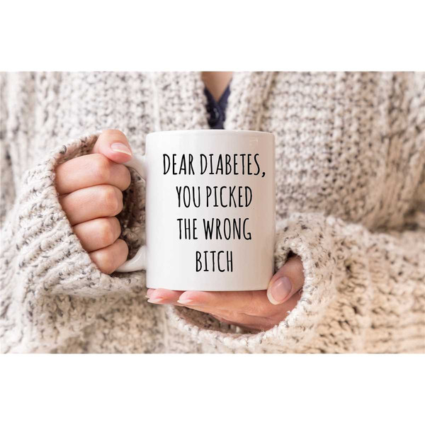 Diabetes Mug, Type 1 Diabetic, Funny Coffee Mug Gift For Diabetic, Diabetes Awareness, Diabadass, Diaversary Gift, Insul.jpg