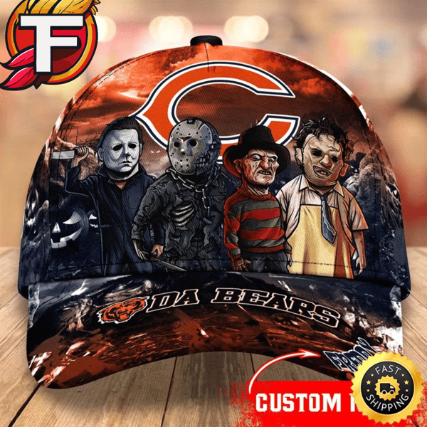 Chicago Bears  Nfl Personalized Trending Cap Mixed Horror Movie Characters.jpg