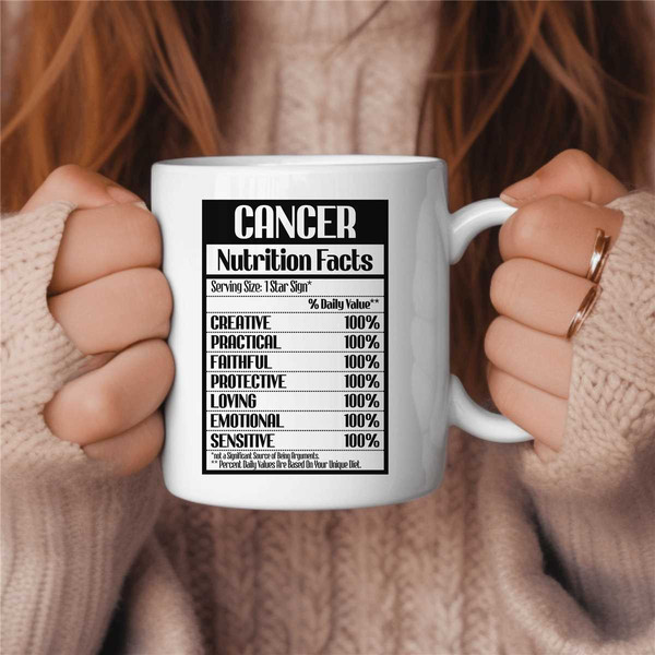Cancer Coffee Mug, Zodiac Birthday Gift for Her, Horoscope Ceramic Mug 6.jpg