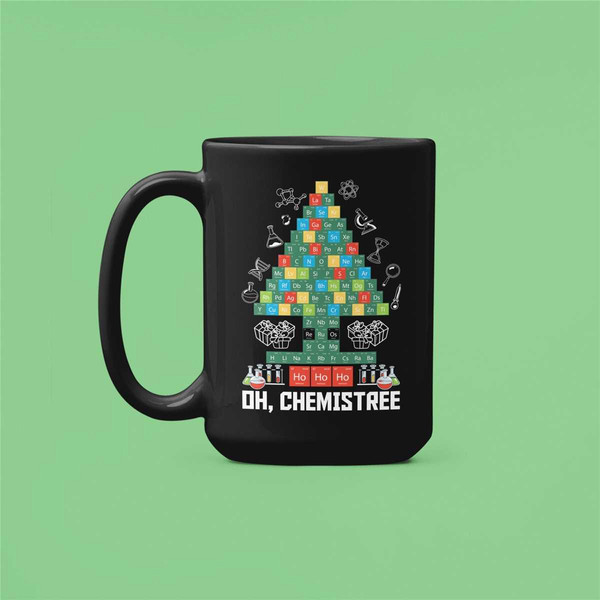 Chemistry Gift, Oh Chemistree Mug, Chemist Christmas Gift, Chemistry Teacher Gifts, Oh Chemist Tree, Funny Chemistry Cof.jpg