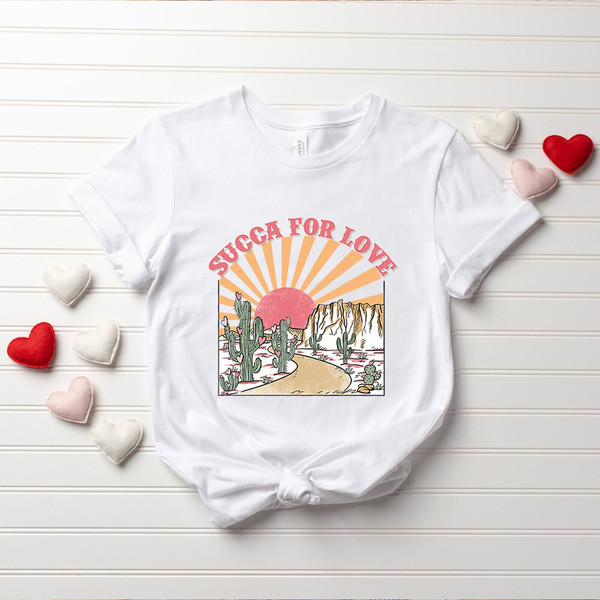 Retro Love Shirt, Valentine's Day Shirt, Vintage Shirt for Women, Western Graphic Tee, Anti Valentine, Funny Valentine Shirt, Succa for Love.jpg