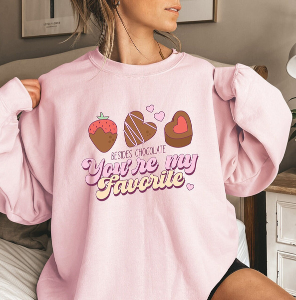 You Are My Favorite Retro Sweater, Valentine Sweatshirt, Valentine's Day Shirt, Strawberry Sweatshirt, Women's Sweatshirt, Cute Sweatshirts.jpg