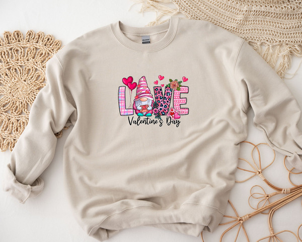 Gnome Love Shirt, Gnome Valentine's Day Shirt Hoodie Sweatshirt, Cute Valentine Day Gift, Couple Matching Love Shirt.jpg