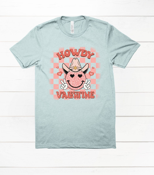 Howdy Honey Valentines Day Shirt, Womens Howdy Tshirt, Valentines Howdy Tshirt, Western Howdy Honey, Smiley Valentines.jpg