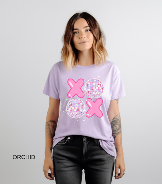 Valentine XOXO Shirt, Disco Ball Graphic Tee, Comfort Colors Valentines Tshirt, XOXO Disco Ball Shirt.jpg