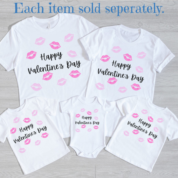 Happy Valentines Day Shirt for Family, Kisses Everywhere Shirt for Baby, Valentine Shirt for Toddler, Mommy and Me Matching Valentine Tees 2.jpg