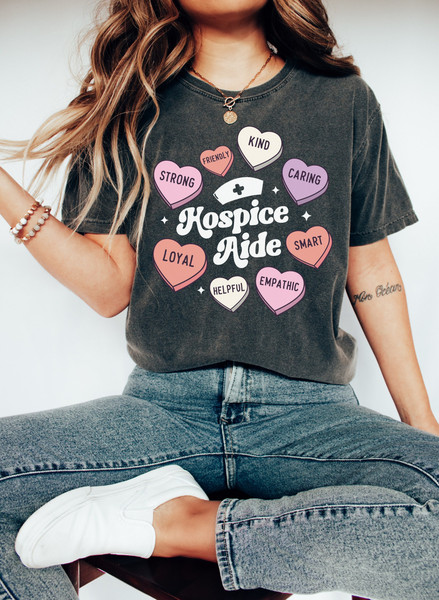 Hospice Aide Nurse Shirt, Groovy Valentines Day Candy Hearts Tee, Retro Medical Registered Nurse Shirt, Cute Nursing Grad Life Squad Gift.jpg