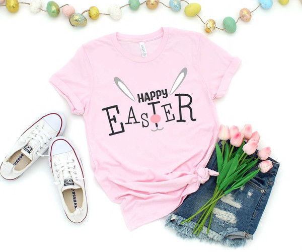 Happy Easter Shirt, Happy Easter Tshirt, Easter Bunny Shirt, Bunny Shirt, Easter Family Shirt, Cute Easter Shirt, Family Matching Shirt.jpg