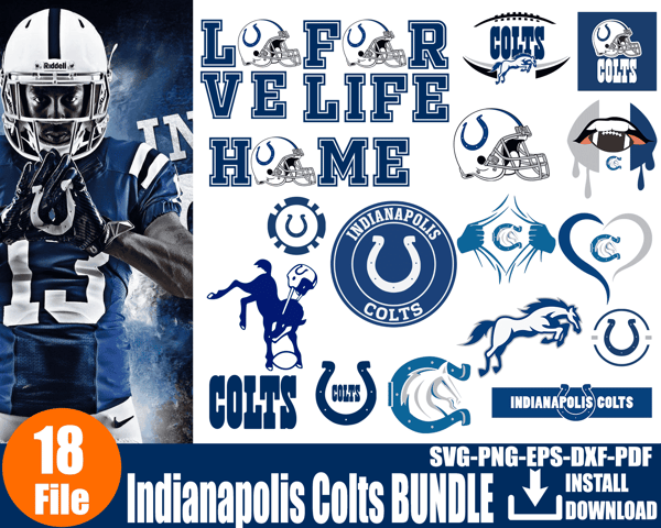 18 Files Indianapolis Colts Logos Svg Bundle, Nfl Football Svg, Football Logos Svg.png