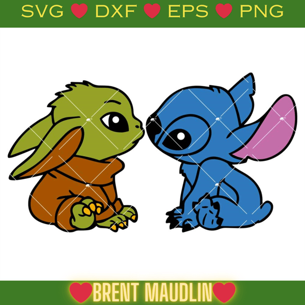 Cute Baby Stitch and baby Yoda Svg, Stitch Svg, Baby Yoda.jpg