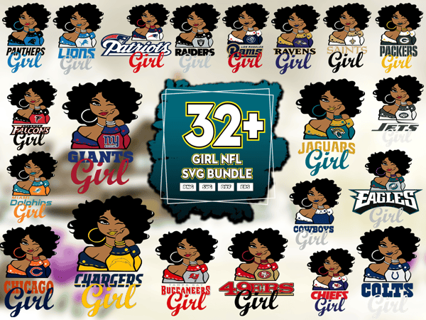 32 Girl NFL Svg Bundle, Nfl Girl Svg, Football Girl Lovers Svg.png
