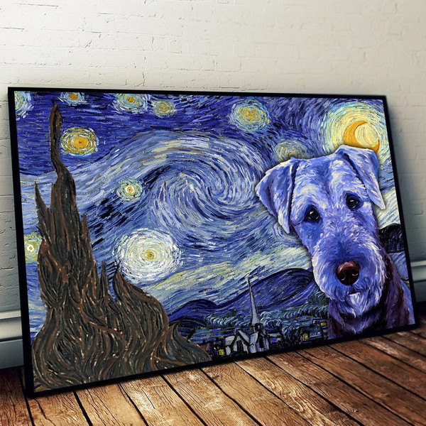 Airedale Terrier Poster &amp Matte Canvas - Dog Wall Art Prints - Canvas Wall Art Decor.jpg