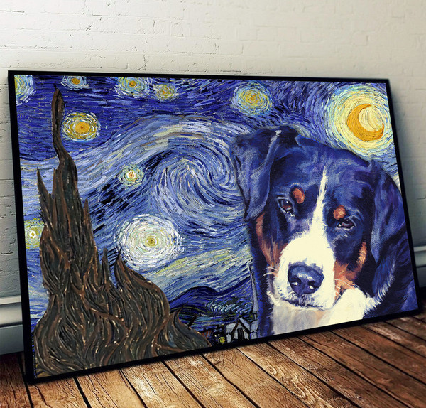 Appenzeller Sennenhund Poster &amp Matte Canvas - Dog Wall Art Prints - Painting On Canvas.jpg