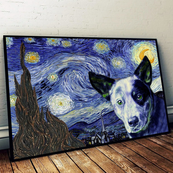 Australian Cattle Dog Poster &amp Matte Canvas - Dog Wall Art Prints - Canvas Wall Art Decor.jpg