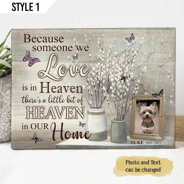 Because Someone We Love In Heaven Dog Horizontal Canvas - Wall Art Canvas - Gift For Dog Lovers.jpg