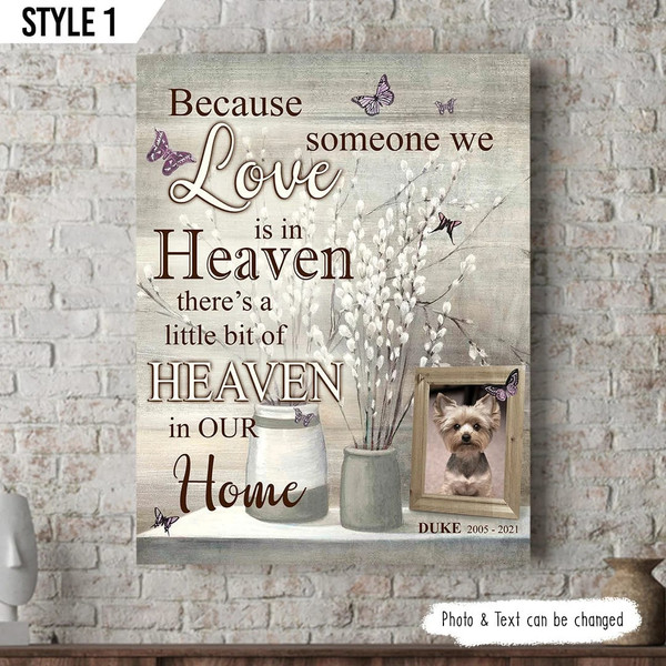 Because Someone We Love In Heaven Dog Vertical Canvas - Wall Art Canvas - Gift For Dog Lovers.jpg