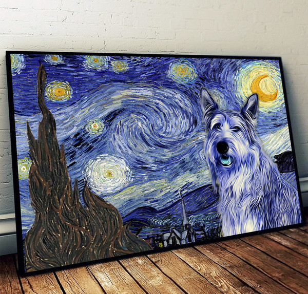 Berger Picard Poster &amp Matte Canvas - Dog Wall Art Prints - Painting On Canvas.jpg