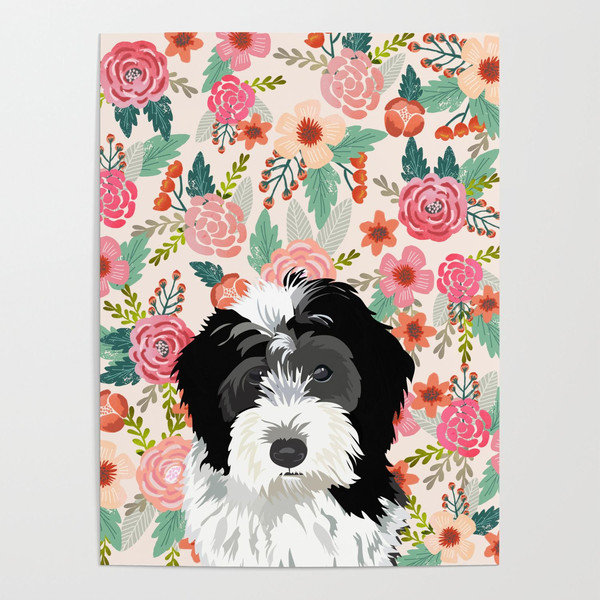 Bernedoodle Poster &amp Matte Canvas - Dog Canvas Art - Poster To Print - Gift For Dog Lovers.jpg
