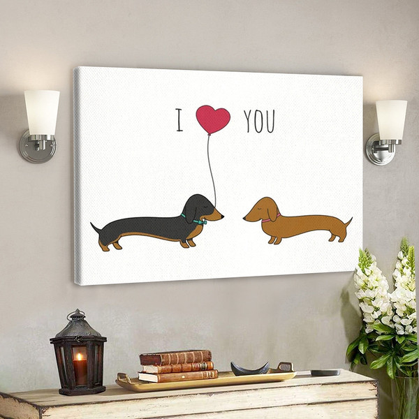 Dog Landscape Canvas - Dachshund Love - Canvas Print - Dog Canvas Print - Dog Canvas Art - Furlidays.jpg