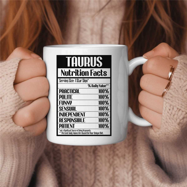 Taurus Coffee Mug, Zodiac Birthday Gift for Her, Horoscope Ceramic Mug 6.jpg