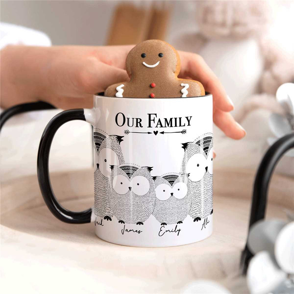 PERSONALISED FAMILY TREE Mug, Mum Dad Christmas Mug Gift, Owl Lover Gift Mug, Mum Dad Owl Mug, Birthday Gift Mum Dad, Da.jpg