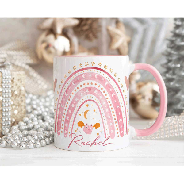 PINK Personalised Name Mug, Personalised Mug, Custom Name Cup, Coffee Cup Gift For Her, Valentines Gift For Her, Sister 1.jpg