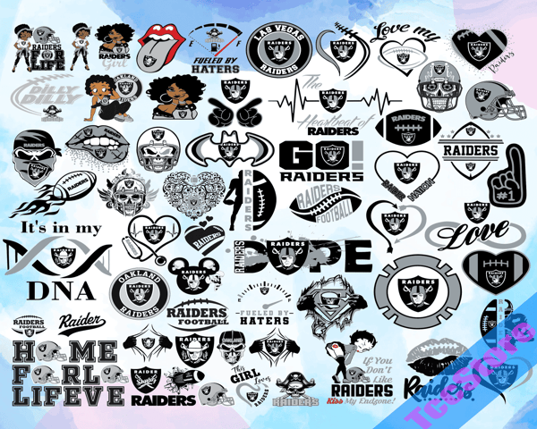 64 Designs Oakland Raiders Logos Svg Bundle, Nfl Football Svg, Football Logos Svg.png