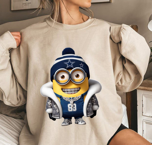 Cartoon Minions x Dallas Cowboys Football Team Shirt.png