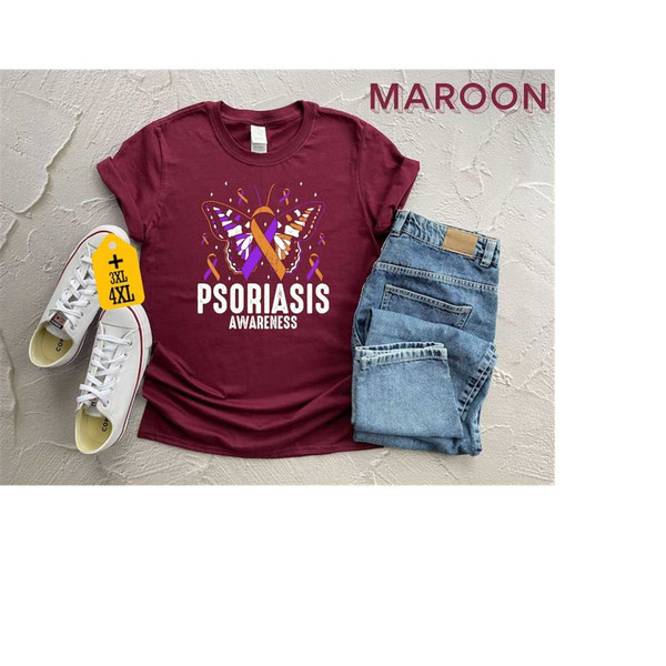 Inspirational Butterfly Shirt for Psoriasis Awareness and Support Tee Psoriasis Awareness Butterfly Shirt Psoriasis Supp.jpg