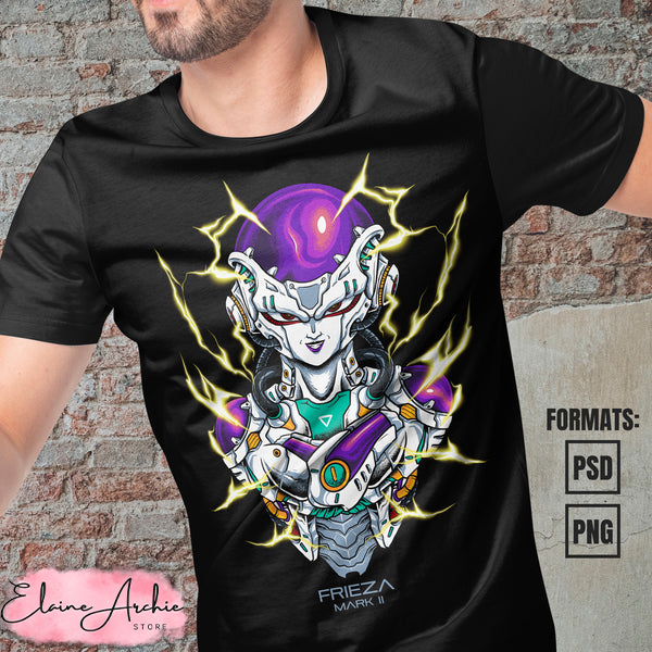 Premium Frieza Dragon Ball Anime Vector T-shirt Design Template #4.jpg