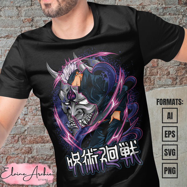 Premium Jujutsu Kaisen Anime Vector T-shirt Design Template #15.jpg