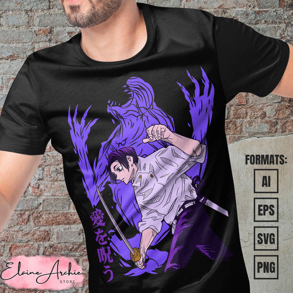 Premium Jujutsu Kaisen Anime Vector T-shirt Design Template #21.jpg