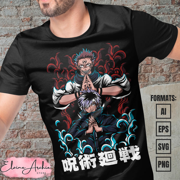 Premium Jujutsu Kaisen Anime Vector T-shirt Design Template #31.jpg