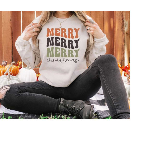 Merry Merry Christmas Sweatshirt, Funny Christmas Sweatshirt, Christmas Sweatshirt, Xmas Shirt, Merry Christmas Shirt, C.jpg