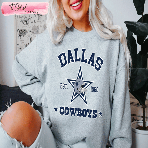 Cowboys Est 1960 Unisex Sweatshirt Cowboys Crewneck Sweatshirts