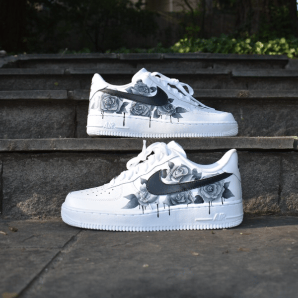 AF1 Custom Rose Black, Personalized Gifts For Her ,Rose Custom Kicks, Hand Painted 1.png