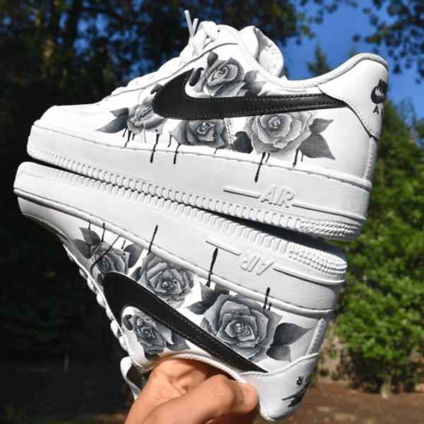 AF1 Custom Rose Black, Personalized Gifts For Her ,Rose Custom Kicks, Hand Painted 2.png