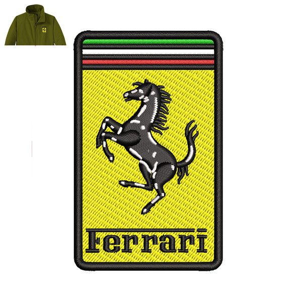 Best Ferrari Embroidery Logo For Jacket..jpg