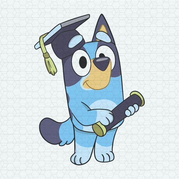 Retro Bluey Graduation Cartoon SVG.jpeg