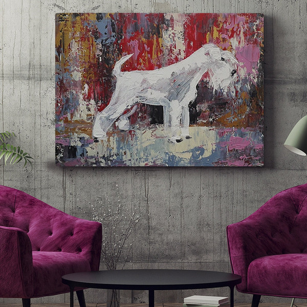 Dog Landscape Canvas - White Schnauzer - Dog Canvas Print - Dog Poster Printing - Furlidays.jpg