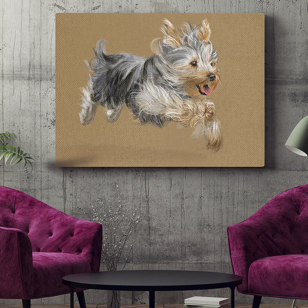 Dog Landscape Canvas - Yorkie Canvas Print - Dog Painting Posters - Dog Canvas Art - Dog Wall Art Canvas - Furlidays.jpg