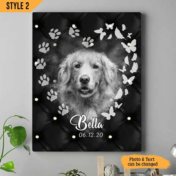 Dog Portrait Photo Vertical Canvas - Wall Art Canvas - Dog Memorial Gift.jpg