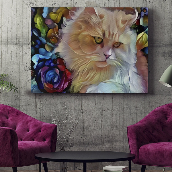 Cat Landscape Canvas - Pretty Kitty Canvas Print - Cats Canvas Print - Cat Wall Art Canvas - Furlidays.jpg