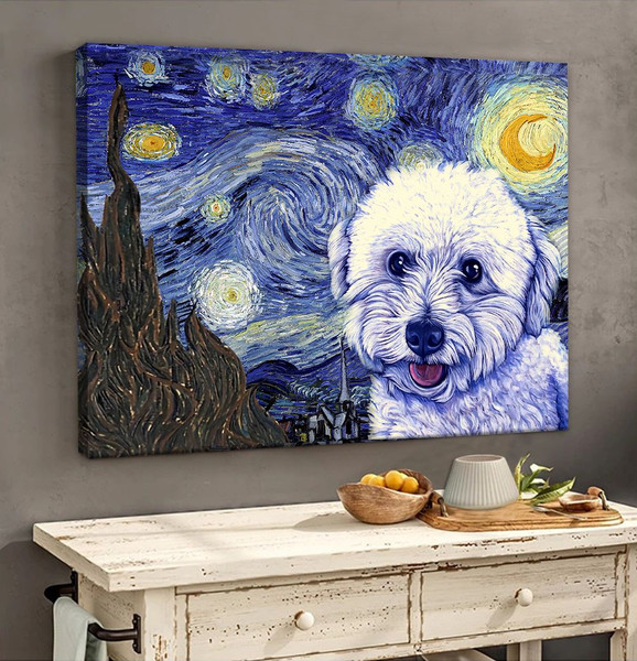 Bichon Frise´ Poster &amp Matte Canvas - Dog Wall Art Prints - Canvas Wall Art Decor.jpg