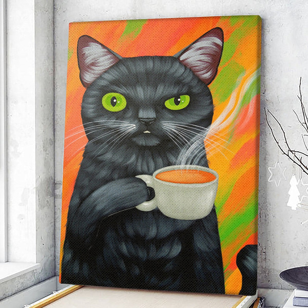 Cat Portrait Canvas - Cat Wall Art Canvas - Cat Canvas - Cats Canvas Print - Canvas With Cats On It - Furlidays.jpg