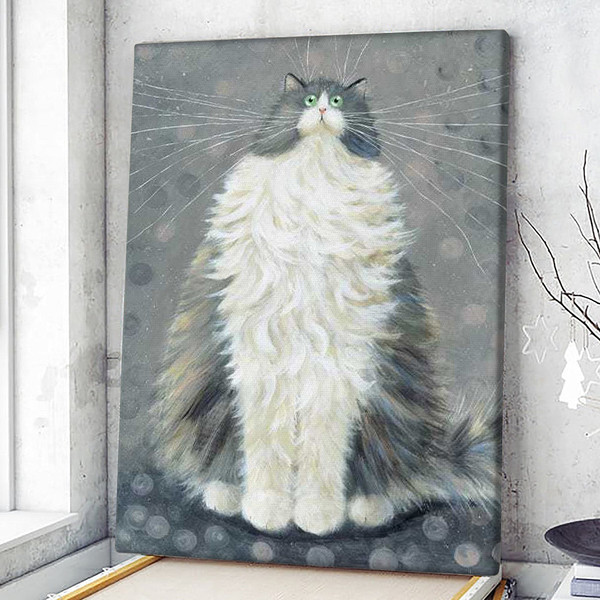 Cat Portrait Canvas - Foggy - Canvas Print - Cat Wall Art Canvas - Canvas With Cats On It - Cats Canvas Print - Furlidays.jpg