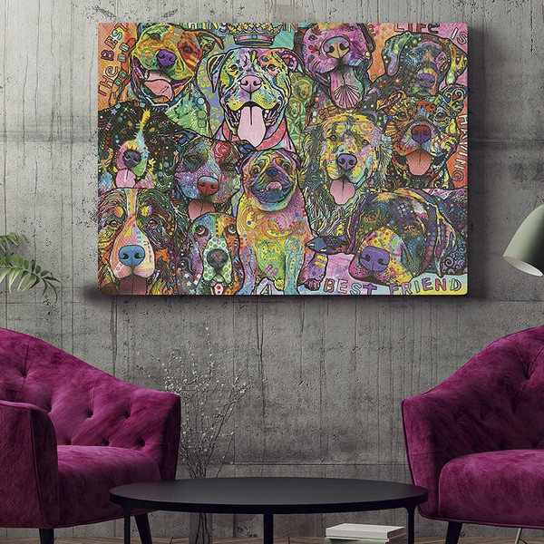 Dog Landscape Canvas - Best Friends - Canvas Print - Dog Wall Art Canvas - Dog Poster Printing - Dog Canvas Art - Furlidays.jpg