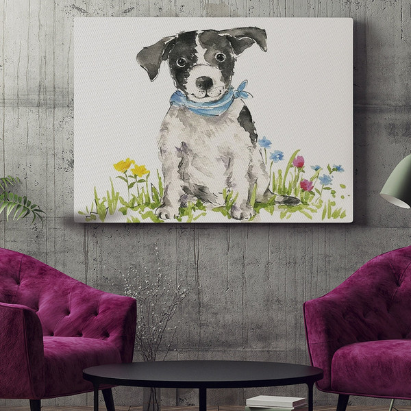 Dog Landscape Canvas - Dog Painting Posters - Canvas With Dogs On It - Dog Canvas Print - Furlidays.jpg