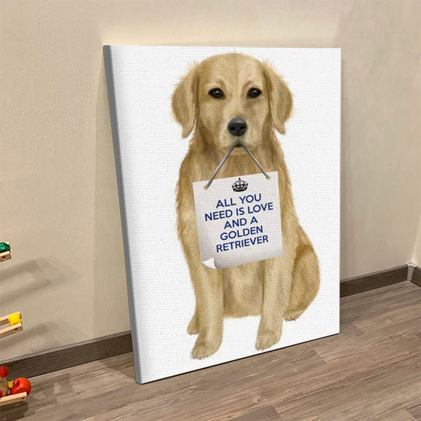 Dog Portrait Canvas - Golden Retriever - Canvas Print - Dog Painting Posters - Dog Wall Art Canvas - Dog Canvas Art - Dog Poster Printing - Furlidays.jpg